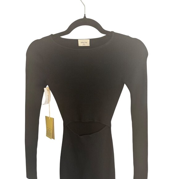 2/$30 NWT Wilfred Free 2XS Black Cut Out Bodycon Ribbed Mini - Picture 8 of 16